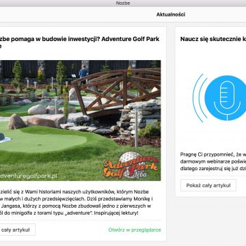 Jak Nozbe pomaga w budowie inwestycji? Adventure Golf Park w Łebie